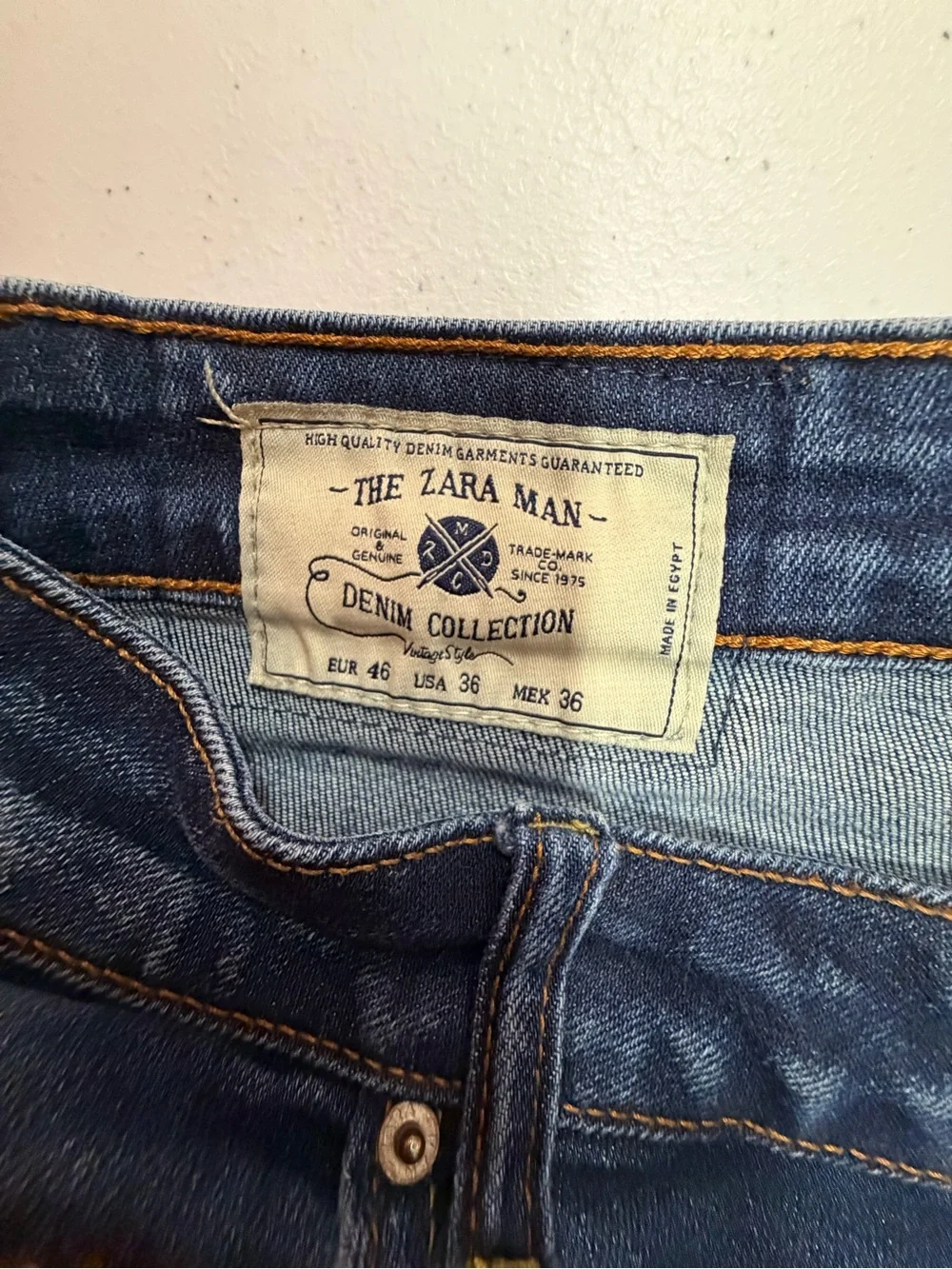 ZARA MAN Denim Collection Men’s Jeans Size 36 Distressed Faded Blue B341